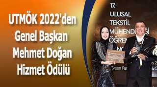 UTMÖK 2022'den Genel Başkan  Mehmet Doğan Hizmet Ödülü