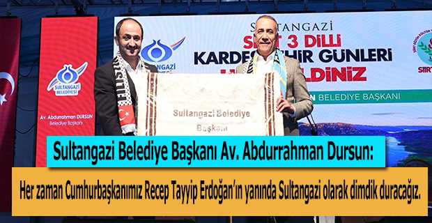  Av. Abdurrahman Dursun Her zaman Cumhurbaşkanımız Recep Tayyip Erdoğan'ın yanında Sultangazi olarak dimdik duracağız