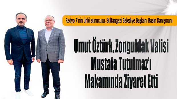 Umut Öztürk, Zonguldak Valisi Mustafa Tutulmaz'ı Makamında Ziyaret Etti 