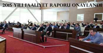  2015 Yılı Faaliyet Raporu Onaylandı 