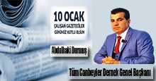 Abdulbaki Durmuş, Çalışan Gazeteciler Gününü Kutladı 