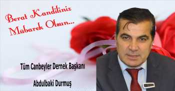 Abdulbaki Durmuş’tan Berat Kandili Mesajı