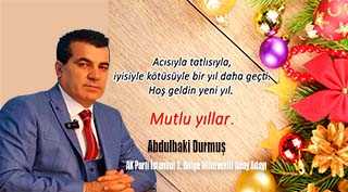 Abdulbaki Durmuş'tan Yeni Yıl Kutlama Mesajı