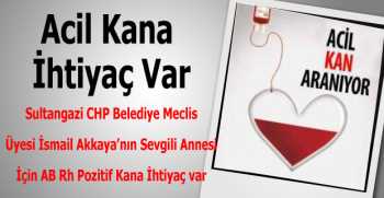 Acil Kana İhtiyaç Var