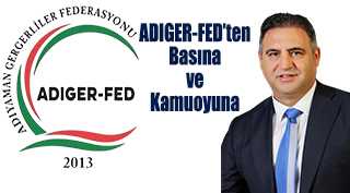 ADIGER-FED’ten Basına ve Kamuoyuna 