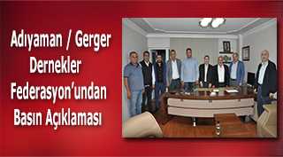 Adıyaman / Gerger Dernekler Federasyonun'dan Basın Açıklaması