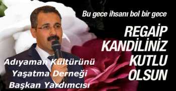 Ahmet Süt’ten Regaip Kandili Kutlama Mesajı