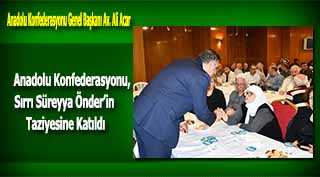 Anadolu Konfederasyonu, Sırrı Süreyya Önder’in Taziyesine Katıldı