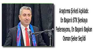 Araştırma Şirketi Açıkladı: En Başarılı STK Şenkaya Federasyonu, En Başarılı Başkan Osman Şeker Seçildi