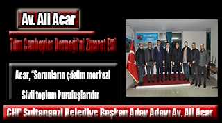 Av. Ali Acar, Tüm Canbeyler Derneği'ni Ziyaret Etti