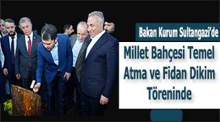 Bakan Kurum Sultangazi'de Millet Bahçesi Temel Atma ve Fidan Dikim Töreninde