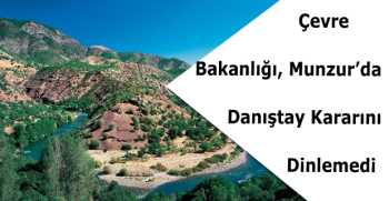 Çevre Bakanlığı, Munzur’da Danıştay kararını dinlemedi