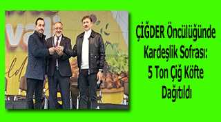 ÇİĞDER Öncülüğünde Kardeşlik Sofrası: 5 Ton Çiğ Köfte Dağıtıldı