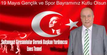 Enes Temel’den 19 Mayıs Gençlik ve Spor Bayramı Mesajı 