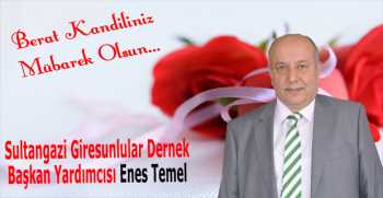 Enes Temel’den Berat Kandili Mesajı