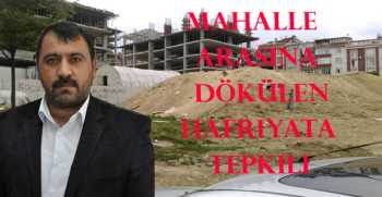 Erdinç Kaygusuz, Mahalle Arasına Dökülen Hafriyata tepkili