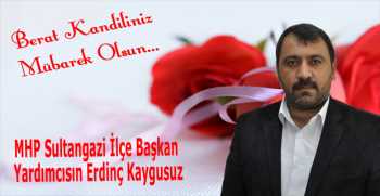 Erdinç Kaygusuz’dan Berat Kandili Mesajı