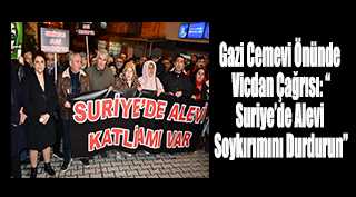 Gazi Cemevi Önünde Vicdan Çağrısı: “Suriye’de Alevi Soykırımını Durdurun”