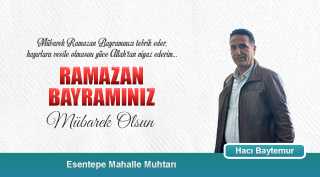 Hacı Baytemur'dan Ramazan Bayramı Kutlama Mesajı