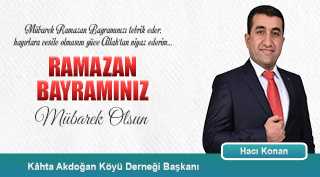 Hacı Konan'dan Ramazan Bayramı Kutlama Mesajı