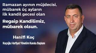 Hanifi Koç'tan Regaip Kandili Mesajı