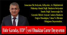 Hıdır Karadaş, HDP Üyesi Olmaktan Gurur Duyuyorum 