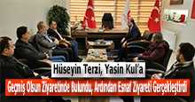 Hüseyin Terzi, Yasin Kul'a Geçmiş Olsun Ziyaretinde Bulundu, Ardından Esnaf Ziyareti Gerçekleştirdi  