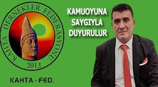 KAMUOYUNA SAYGIYLA DUYURULUR
