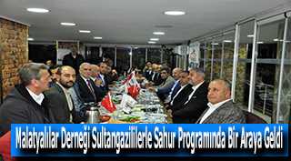 Malatyalılar Derneği Sultangazililerle Sahur Programında Bir Araya Geldi