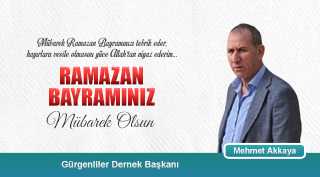 Mehmet Akkaya'dan Ramazan Bayramı Kutlama Mesajı