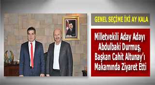 Milletvekili Aday Adayı Abdulbaki Durmuş, Başkan Cahit Altunay'ı Makamında Ziyaret Etti