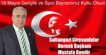 Mustafa Kendir’den 19 Mayıs Gençlik ve Spor Bayramı Mesajı 