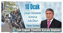 Osman Durmuş'un 10 Ocak Çalışan Gazeteciler Günü Mesajı 