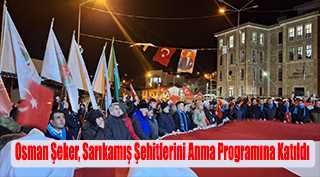  Osman Şeker, Sarıkamış Şehitlerini Anma Programına Katıldı
