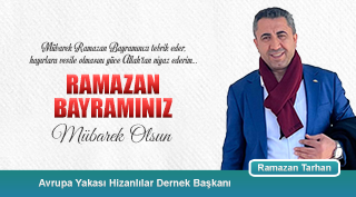 Ramazan Tarhan'dan Ramazan Bayramı Kutlama Mesajı