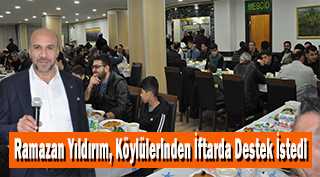 Ramazan Yıldırım, Köylülerinden İftarda Destek İstedi