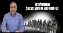 Recep Altuntaş'tan Sarıkamış Şehitlerini Anma Günü Mesajı