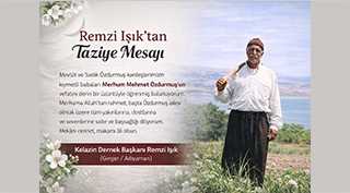 Remzi Işık’tan Taziye Mesajı