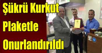  Şükrü Kurkut, Adıyaman Vakfı Tarafından Plaketle Onurlandırıldı