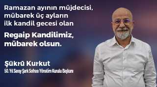 Şükrü Kurkut'tan Regaip Kandili Mesajı