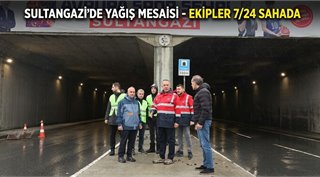 Sultangazi’de Yağış Mesaisi  Ekipler 7/24 Sahada 