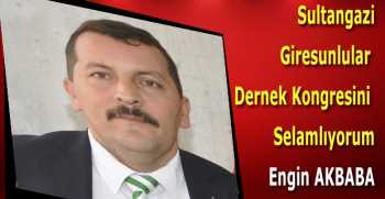  Sultangazi Giresunlular Dernek Kongresini Selamlıyorum