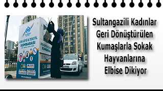 Sultangazili Kadınlar Geri Dönüştürülen Kumaşlarla Sokak Hayvanlarına Elbise Dikiyor