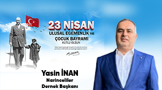 Yasin İnan’dan 23 Nisan Ulusal Egemenlik ve Çocuk Bayramı Mesajı