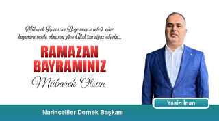 Yasin İnan'dan Ramazan Bayramı Kutlama Mesajı