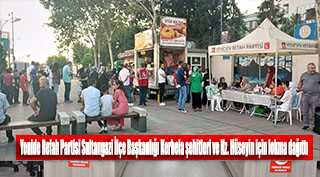 Yenide Refah Partisi Sultangazi İlçe Başkanlığı Kerbela şehitleri ve Hz. Hüseyin için lokma dağıttı 