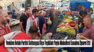 Yeniden Refah Partisi Sultangazi İlçe Teşkilatı Yayla Mahallesi Esnafını Ziyaret Etti 