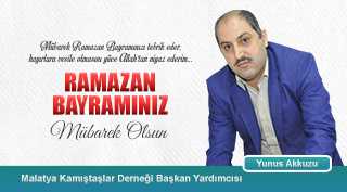 Yunus Akkuzu'dan Ramazan Bayramı Kutlama Mesajı