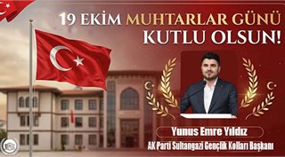 Yunus Emre Yıldız  19 Ekim Muhtarlar Günü Kutlu Olsun!