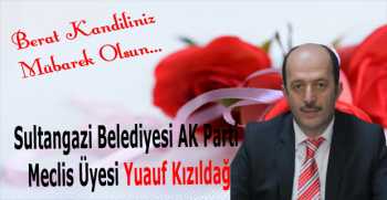 Yusuf Kızıldağ’dan Berat Kandili Mesajı